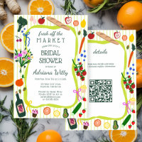 FRESH OFF THE MARKET Cute Custom QR Bridal Shower