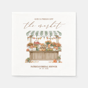 Fresh Off The Market Fall Bridal Shower Napkin