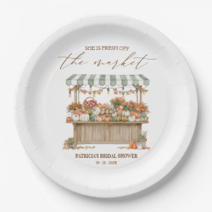 Fresh Off The Market Fall Bridal Shower Paper Plate