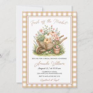 Fresh off the Market Fall Pumpkin Bridal Shower Invitation