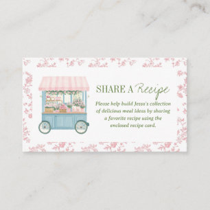 Fresh Off The Market Farmers Bridal Shower Recipe Enclosure Card