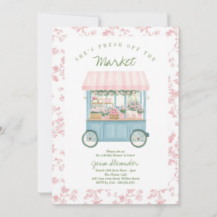 Fresh Off The Market Farmer's Floral Bridal Shower Invitation