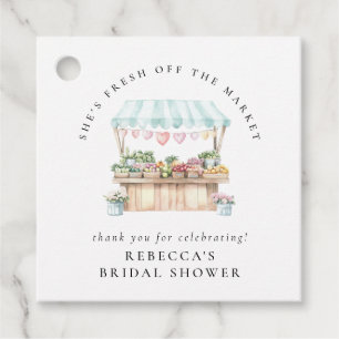 Fresh Off The Market Farmers Market Bridal Shower Favour Tags