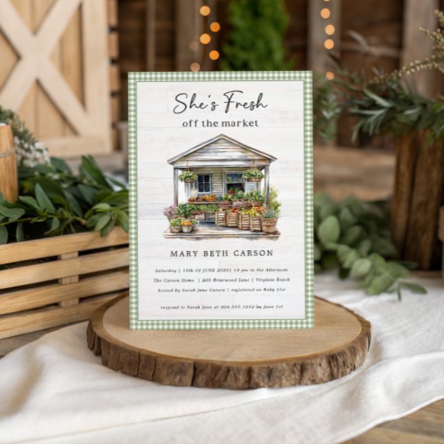 Fresh Off the Market Farmer's Market Bridal Shower Invitation (Fresh off the Market Bridal Shower Invitation )