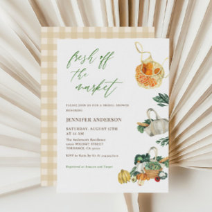 Fresh Off The Market Farmers Market Bridal Shower Invitation