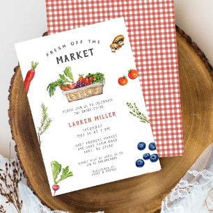 Fresh Off the Market Farmers market Bridal shower  Invitation