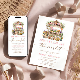 Fresh Off The Market Farmers Market Bridal Shower Invitation
