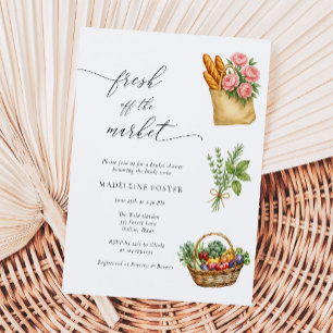 Fresh Off The Market Farmers Market Bridal Shower Invitation