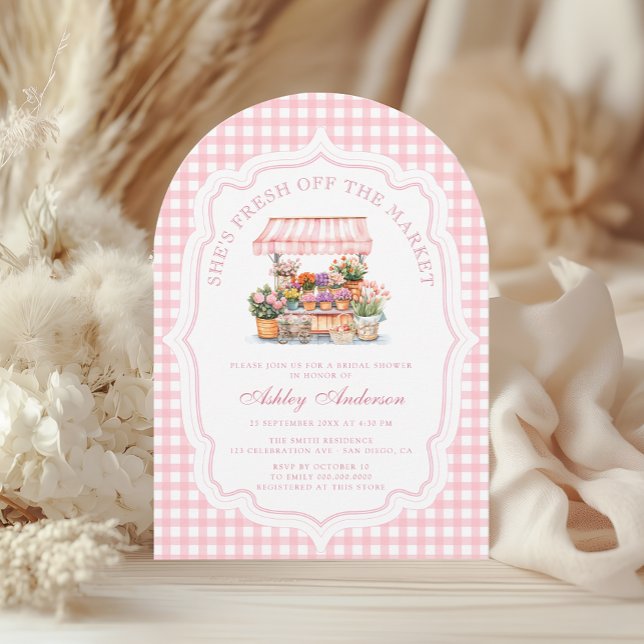 Fresh Off The Market Farmers Market Bridal Shower Invitation (Creator Uploaded)