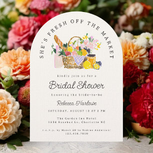 Fresh Off The Market Farmers Market Bridal Shower  Invitation