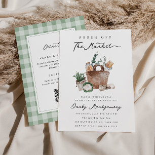 Fresh Off the Market Farmers Market Bridal Shower Invitation