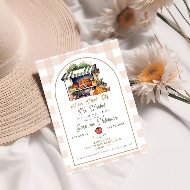 Fresh Off The Market Farmers Market Bridal Shower  Invitation (Creator Uploaded)