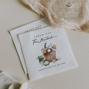 Fresh Off The Market Farmers Market Bridal Shower Napkin
