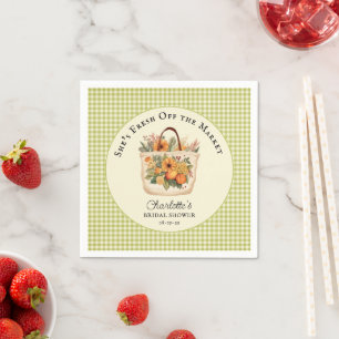 Fresh Off the Market Farmers Market Bridal Shower  Napkin