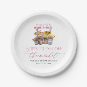 Fresh Off The Market Farmers Market Bridal Shower Paper Plate