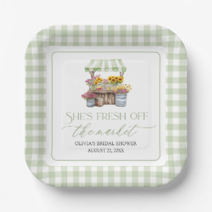 Fresh Off The Market Farmers Market Bridal Shower Paper Plate