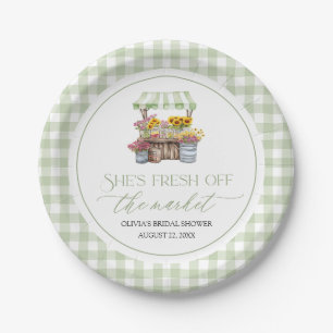 Fresh Off The Market Farmers Market Bridal Shower Paper Plate