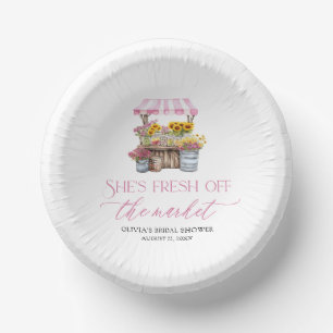 Fresh Off The Market Farmers Market Bridal Shower Paper Plate
