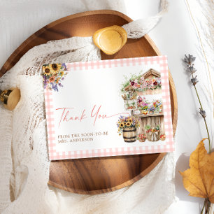 Fresh Off The Market Farmers Market Bridal Shower Thank You Card