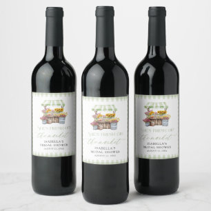 Fresh Off The Market Farmers Market Bridal Shower Wine Label