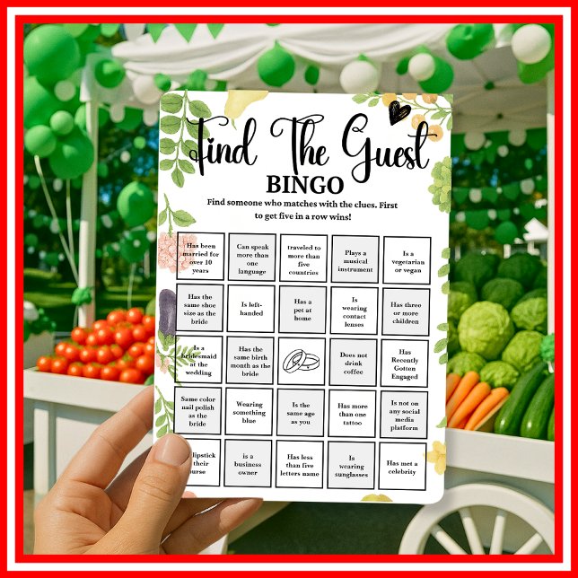 Fresh Off The Market Find The Guest Bingo Game   (Creator Uploaded)