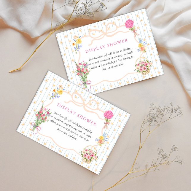 Fresh off the Market Floral Bridal shower Enclosure Card (Creator Uploaded)
