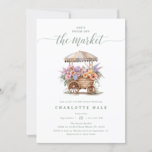 Fresh Off the Market Floral Bridal Shower Invitation