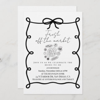 Fresh Off the market floral bridal shower Invitation