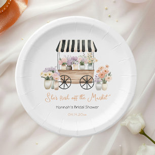 Fresh Off The Market Floral Bridal Shower  Paper Plate