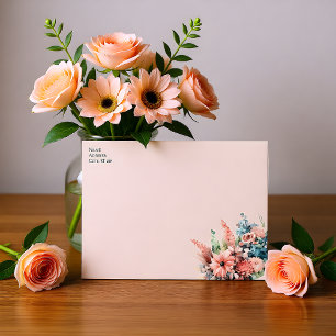 Fresh off the Market Floral Cart Bridal Shower Envelope