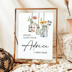 Fresh Off The Market Floral Jar Advice Poster