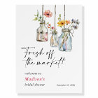 Fresh Off The Market Floral Jar Bridal Shower