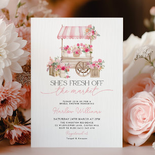 Fresh off the Market Flower Market Bridal Shower Invitation