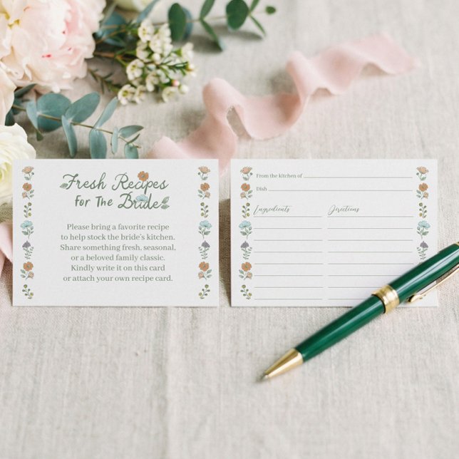 Fresh Off the Market Fresh Recipe For The Bride Enclosure Card (Fresh Off the Market Fresh Recipe For The Bride Enclosure Card)