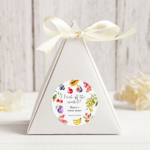 Fresh Off The Market Fruits Bridal Shower Welcome Classic Round Sticker