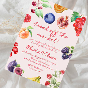 Fresh Off the Market! Fruity Bridal Shower Party Invitation