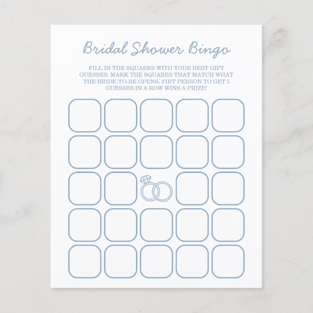 Fresh Off The Market Green Bridal Shower Bingo (Front)