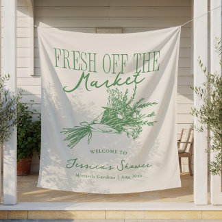 Fresh Off the Market Green Bridal Shower Tapestry