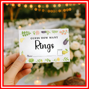 Fresh Off The Market Guess How Many Rings Bridal Enclosure Card