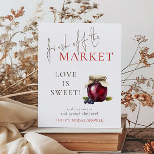 Fresh off the Market Love is Sweet Bridal Shower Poster