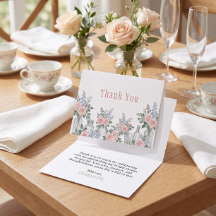 Fresh Off The Market Mason Jar Bridal Shower Thank You Card