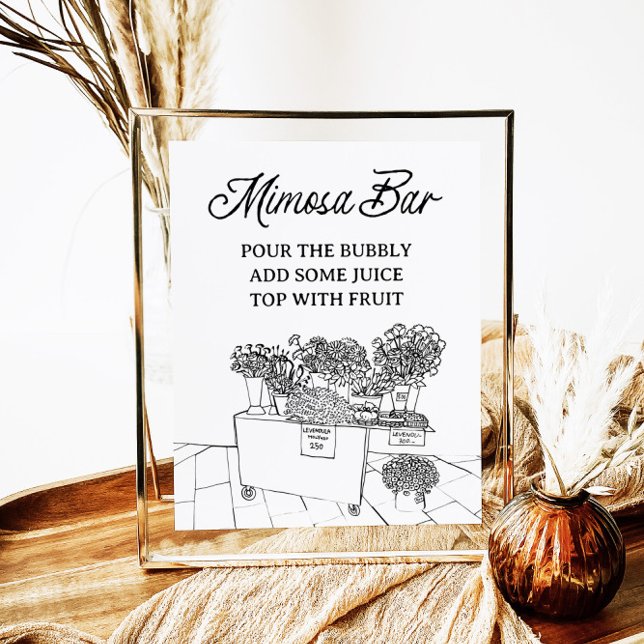 Fresh Off The Market Mimosa Bar Bridal Shower Sign (Creator Uploaded)