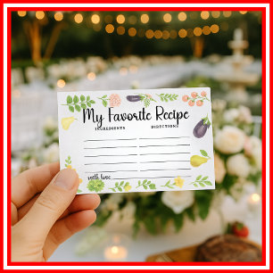 Fresh Off The Market My Favorite Recipe Enclosure Card