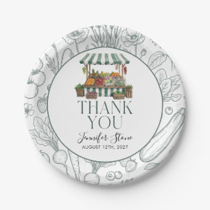Fresh Off The Market Paper Plate