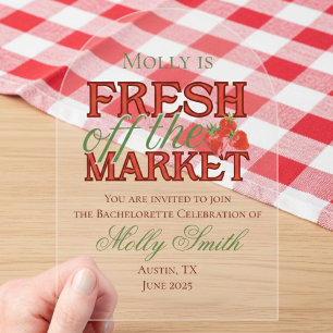 Fresh Off the Market – Personalised Modern Bridal Acrylic Invitations