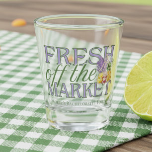 Fresh Off the Market – Personalized Modern Bridal Shot Glass