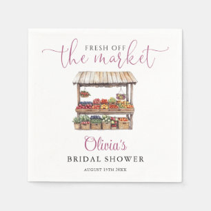 Fresh Off The Market Rustic Bridal Shower Napkin
