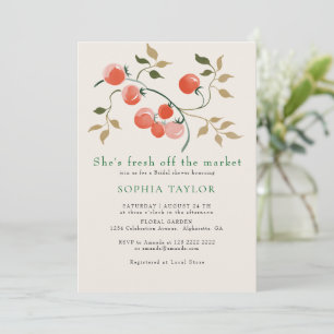 Fresh off the market Simple Bridal Shower Invitation
