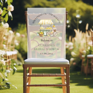 Fresh Off The Market Summer Citrus Bridal Shower Acrylic Sign