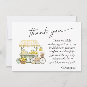 Fresh Off The Market Summer Citrus Bridal Shower Thank You Card